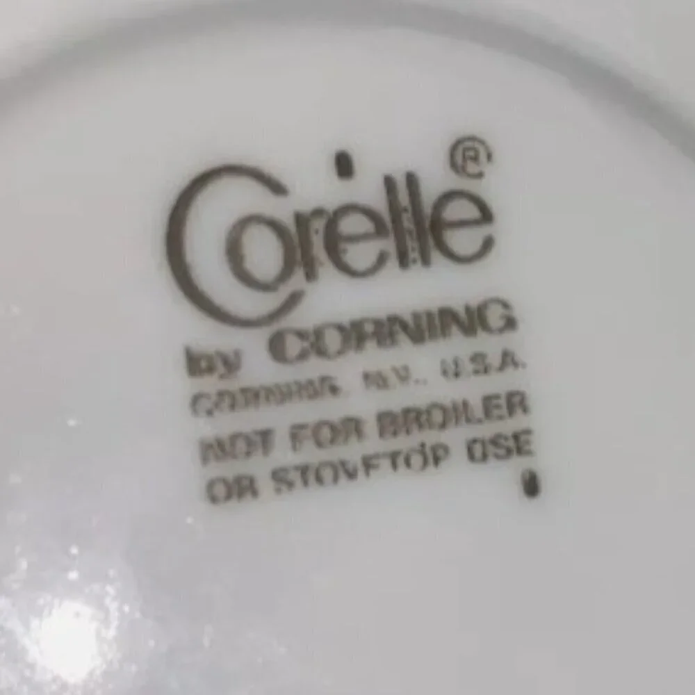 3 Vintage Corelle Woodland Brown cup & saucer sets hook handle Corning 6 pcs EUC